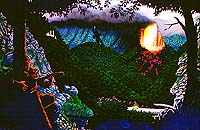 "Dream Scape" 1984 Acrylic Primary Micropointillism