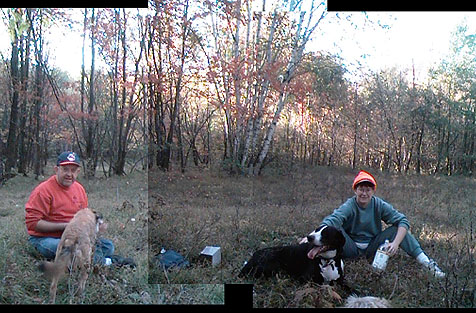 Mike (and Charlie) & Laurenn (and Bo) take a brake from hiking