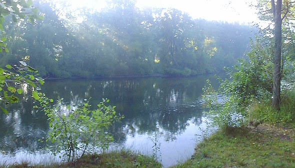 The Muskegan River on an early spring morning